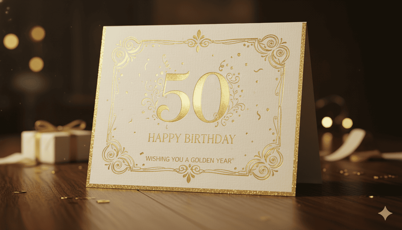 Luxury Gold Foil Birthday Card
